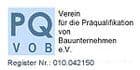 PQ VOB Präqualifikation Zertifikat